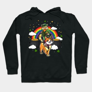 St Patricks Day Cat Leprechaun Caticorn Hoodie